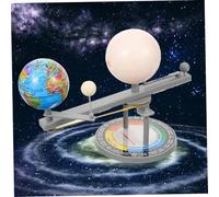 Sun Earth Moon Orbital Model 8x4x7 Inch Luminous Educational Solar System Model Plastic Science Learning Toy for Kids Geography Teaching Experiments Children's Gift