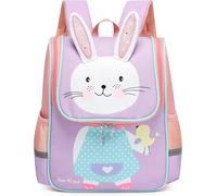 SUN EIGHT Toddler Lightweight Backpack for Girls Cute 3D Animal Waterproof Schoolbag for Baby Girl Boy 2-5 Years（Rabbit）