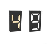 Sun Energy Driven House Numbers With RGB Visual Modes And Dust Moisture Protected Housing For All Season Sign Performance(Two-color)
