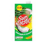 Sun Exotic Pineapple & Coconut Soft Drink Bottle 1L PM £1.49 | Case of 12