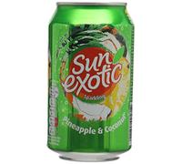 Sun Exotic Sparkling Pineapple and Coconut Water Juice Cans, 330ml - Pack of 24