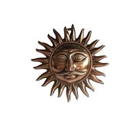 Sun Face Ornament Sun Mask Plaque wall hanging Buddha Garden Metal Sun Wall Art Décor, Sun Face Wall Art, made of Bronze alloy.