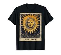 Sun Face Tarot Card Gothic Graphic T-Shirt