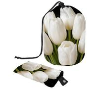 Sun-Faded Prayer Flags Compact Hanging Toiletry Bag with Clear PVC Pockets