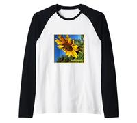 Sun Flower - Floral by Wagonesta Raglan Baseball Tee