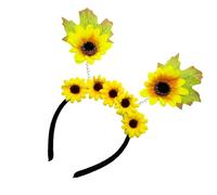 Sun Flower Hairhoop Flower Headband Bright Color Hairband Comfortable Wear For Music Festivals And Parties Festival Headpiece