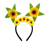 Sun Flower Hairhoop Flower Headband Bright Color Hairband Comfortable Wear For Music Festivals And Parties