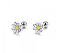 Sun Flower Screw Beads Stud Earrings for Women Jewelry