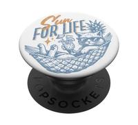 Sun for Life Cat Summer Vibes Retro PopSockets Swappable PopGrip