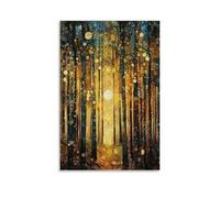 Sun Forest Trees By Gustav Klimt Artists Works Printed Posters Picture Print Wall Art Canvas Artworks Room Aesthetic 12x18inch(30x45cm)