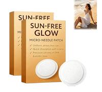 Sun-Free Micro-Needle Tanning Patches, Natural Plant Extract Self-Tan Stickers, Painless Even Bronzing Glow Patches Suitable for All Skin Types, Holiday Beauty Gift (2pcs)