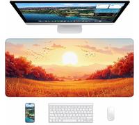 Sun Gaming Mouse Pad, Landscape Large Mouse Mat 1200x600x3mm, Desk Pad with Stitched Edges, Keyboard Mat with Waterproof Non-Slip Rubber Base, Desk Accessories and PC Accessories Gifts G-3794