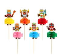 SUN GKOTTA Cocktail Picks for Drinks,240 Pack TIKI Cocktail decor Picks for Luau Tropical Party,Pineapple Palm Leaf Fruit Sticks Summer Hawaiian Party Decorations
