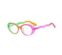 Sun Glasses Anti-UV Spectacles Oval Eyeglasses Wave Temples Hip Hop Sunglasses