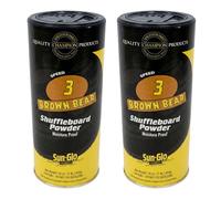 Sun-Glo Speed #3 (Brown Bear) Shuffleboard Powder Wax - Medium-Fast Speed for Optimal Control & Precision - 16 oz Shaker Can (Pack of 2)