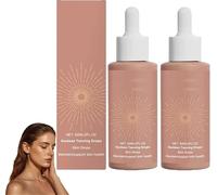Sun-Glows Tanning Drops, Sunless Tanning Drops, Self Tanning Drops for Body & Face, Without the Sun Damage, Enhancing Your Natural Skin Tone, for All Skin Types (2 Pcs)