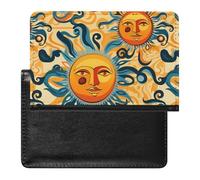 Sun God Passport Wallet Cute Passport Case with Card Slot Travel Passport Holder Cover