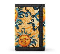Sun God Trifold Wallet Cute Card Slots Holder Clutch Purse Wallets for Men Women