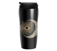 Sun Goth Moon Boho Bohemian Insulated Tumblers with Lid Double-Wall Coffee Cup Cute Travel Mug Reusable for Hot/Ice Drinks