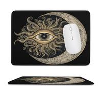 Sun Goth Moon Boho Bohemian Mouse Pad with Stitched Edges Non-Slip Waterproof Mousepads for Laptop Games Desktop