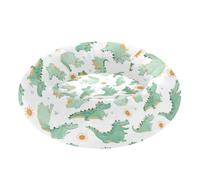 Sun Green Crocodile Donut Dog Bed Round Cat Bed Orthopedic Washable Donut Pet Beds with Removable Cover Small