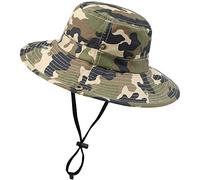 Sun Hat Bucket-Boys-Camouflage Hats Fishman Cap Packable, Camouflage Army Green, 7-14 Years