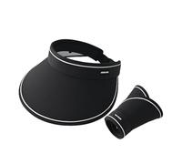 Sun Hat, Perennial Sun Hat with Hollow Top, Large Brim for Shading the Face, Adjustable Hood Circumference for Summer Sun Hat, Sun Hat With Text, black, One Size