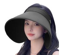Sun Hat Visor - SPF50 Polyester Fiber Full Face Wide Brim UV Blocker Adjustable Breathable Design Lightweight Cooling Sun Protection Open Crown | Style for Hiking, Ang