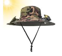 Sun Hat with Fan | Sun Protection Wide Brim Fishing Hat - Long-Lasting Breathable Outdoor Activities Accessories for Sports Traveling Hiking Beach Fishing Camouflage