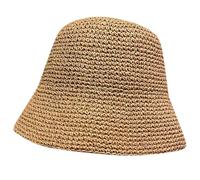 Sun Hat Womens Sun Hat Handmade Straw Bucket Wide Brim Packable Travel Summer Cap for Beach UPF 50+ Travelling Khaki