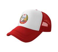 Sun Hatfor Men, Classic North Korea Democracy National Emblem Baseball Cap Polo Style Hat, Adjustable Sports Casual Cap Visor Hat for Outdoor Breathable Summer Sun Red