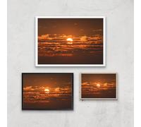 Sun Hidden By Clouds Giclee Art Print - A4 - Print Only