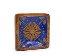 Sun Hop Hare Big Enameled Square Trinket Tray - Vibrant Jewelry Organizer