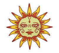 Sun Iron-on Patch | Moon Iron on Patches, Earth Embroidery Patch, Rising Sun ironable Patch, Sun Badges Finally Home