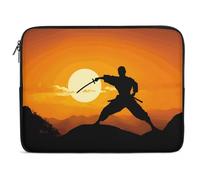 Sun Karate Silhouette Laptop Sleeve Case 10inch, Shockproof Protective Case, 10-17 Inch Computer Sleeve, Water Resistant Laptop Briefcase for Men Women Compatible with MacBook Air/Notebook/Tablet