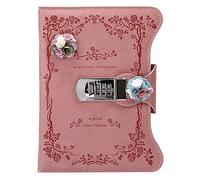 Sun Kea Students Password Diary Faux Leather Cover Writing Notebook Romantic Roses Pattern Journal Organizer Gift, 180 Sheets, 7.8" x 6.2"