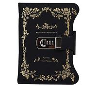 Sun Kea Students Password Diary Faux Leather Cover Writing Notebook Romantic Roses Pattern Journal Organizer Gift, 180 Sheets, 7.8" x 6.2"