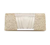 Sun Kea Women Shiny Evening Bag Chain Glitter Sequined Shoulder Handbag Clutch Purse for Wedding Party Prom, D-gold