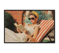 Sun-Kissed Chapters I Canvas Print Summer Decor by Art Remedy, Black Frame, 15 x 10