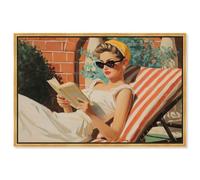 Sun-Kissed Chapters I Canvas Print Summer Decor by Art Remedy, Gold Frame, 24 x 16