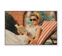 Sun-Kissed Chapters I Canvas Print Summer Decor by Art Remedy, White Frame, 30 x 20