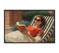 Sun-Kissed Chapters II Canvas Print Summer Decor by Art Remedy, Black Frame, 30 x 20