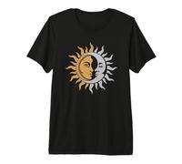 Sun Kissing the Moon Mystical Union Astrology Cosmic Harmony Premium T-Shirt
