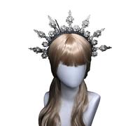 Sun Lady Headband Vintage Mother God Hairband Halloween Party Costume Handmade Crafting Headpiece Customizable Crown Hairhoop