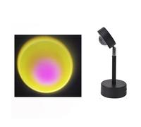 (sun light) USB 180 Degree Rotation Projection Lamp Led Light, Romantic Visual Mood Rainbow Sun light Sunset Lighting, Modern Floor Desk Night Light