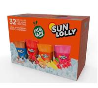 Sun Lolly Variety Pack, 32 x 60ml - Freezable Fruit Ice Lollies in Assorted Flavours, No Artificial Sweeteners, Great for Kids, Parties, and Hot Summer Days