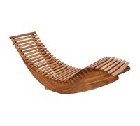 Beliani Sun Lounger Brescia Ii Acacia Wood Brown
