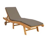 Sun Lounger Folding with Wheel Manual Sunlounger Outdoor Seating Garden vidaXL