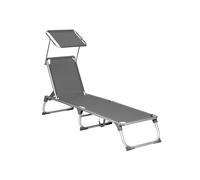 Sun Lounger for Garden, Smoky Grey
