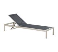 Sun Lounger FOSSATO Reclining Metal Black